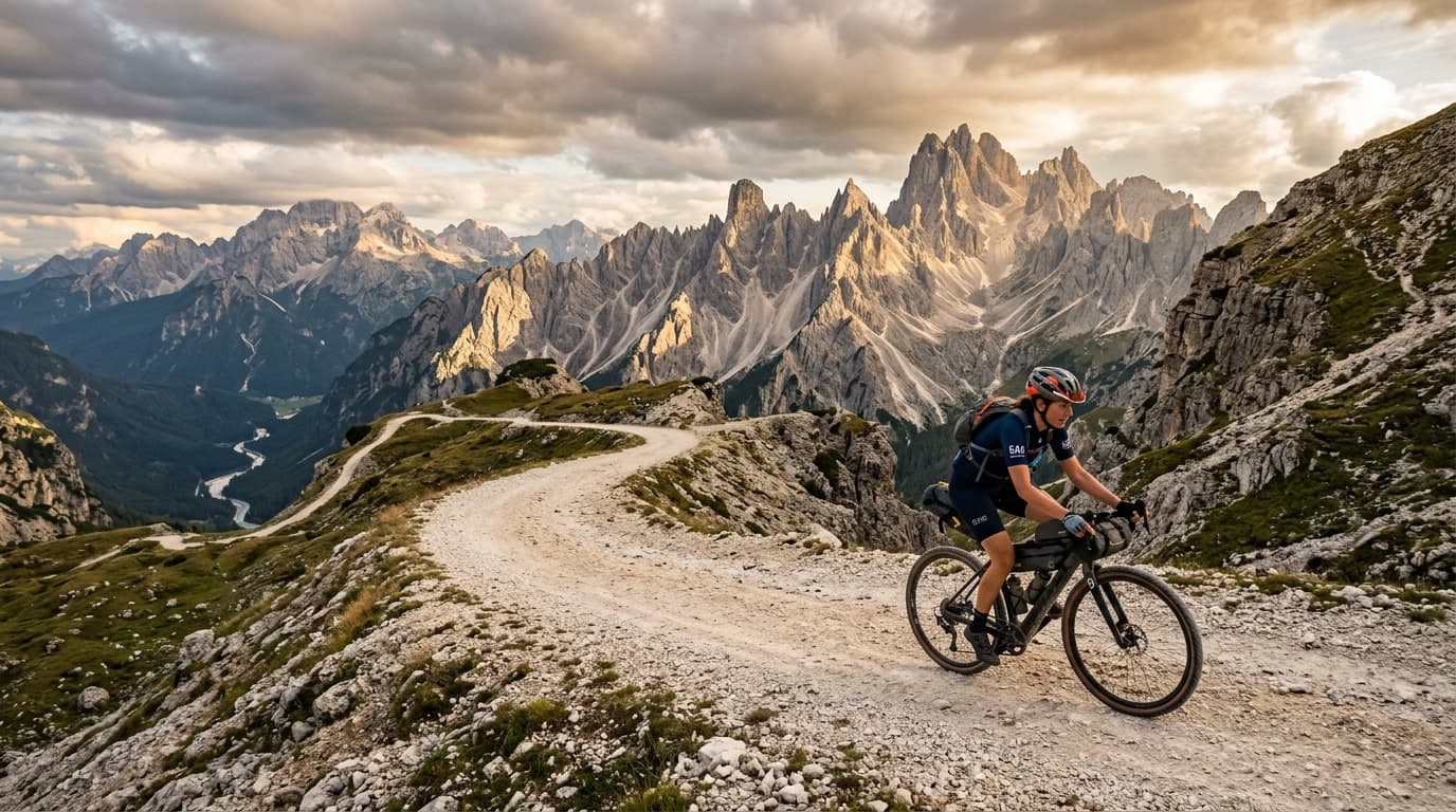 Ciclisti su percorso tra le Prealpi